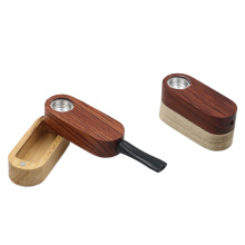 New hot sale creative double oval portable wooden smoking pipe